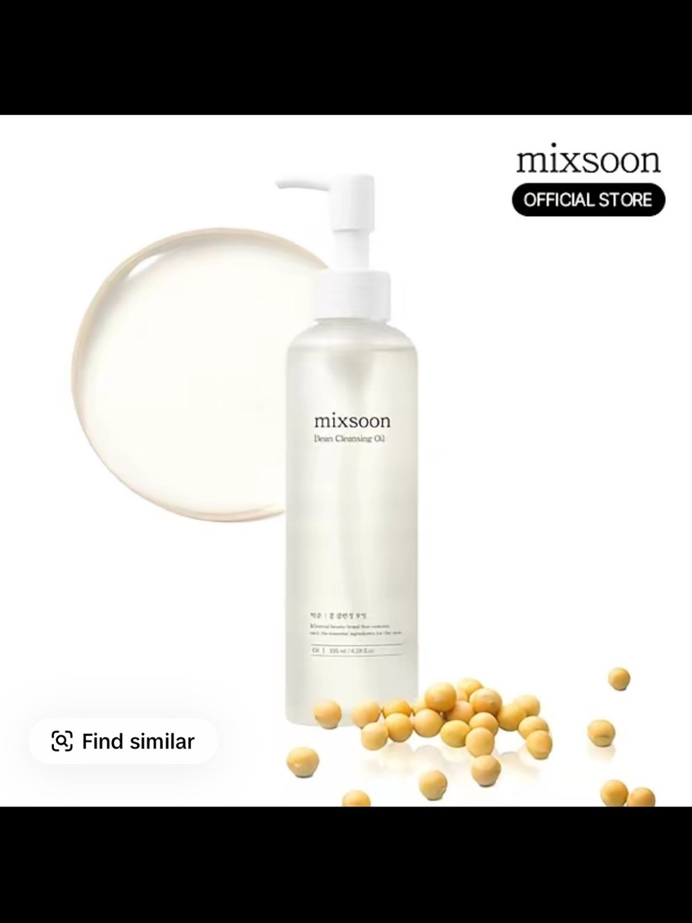 mixsoon Official Bean Cleansing Oil - 6.59 fl.oz/195ml Lightweight
